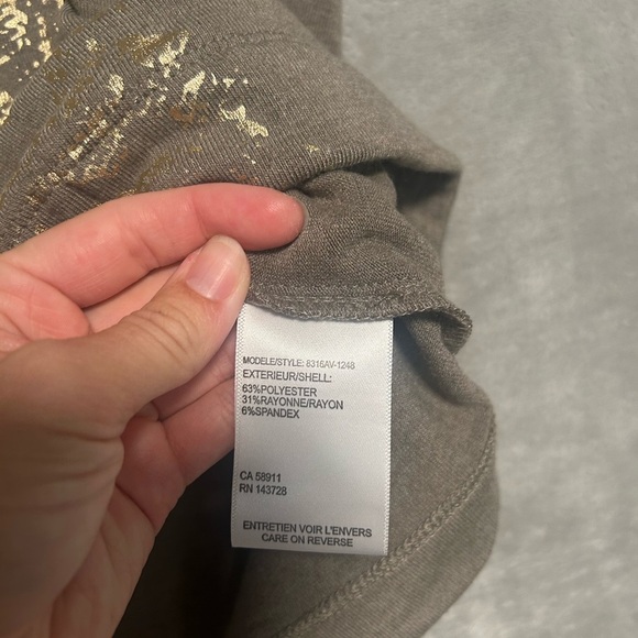 Tribal Jeans Pullover Long Sleeve Top Women’s 2X Brown Gold - Picture 4 of 6